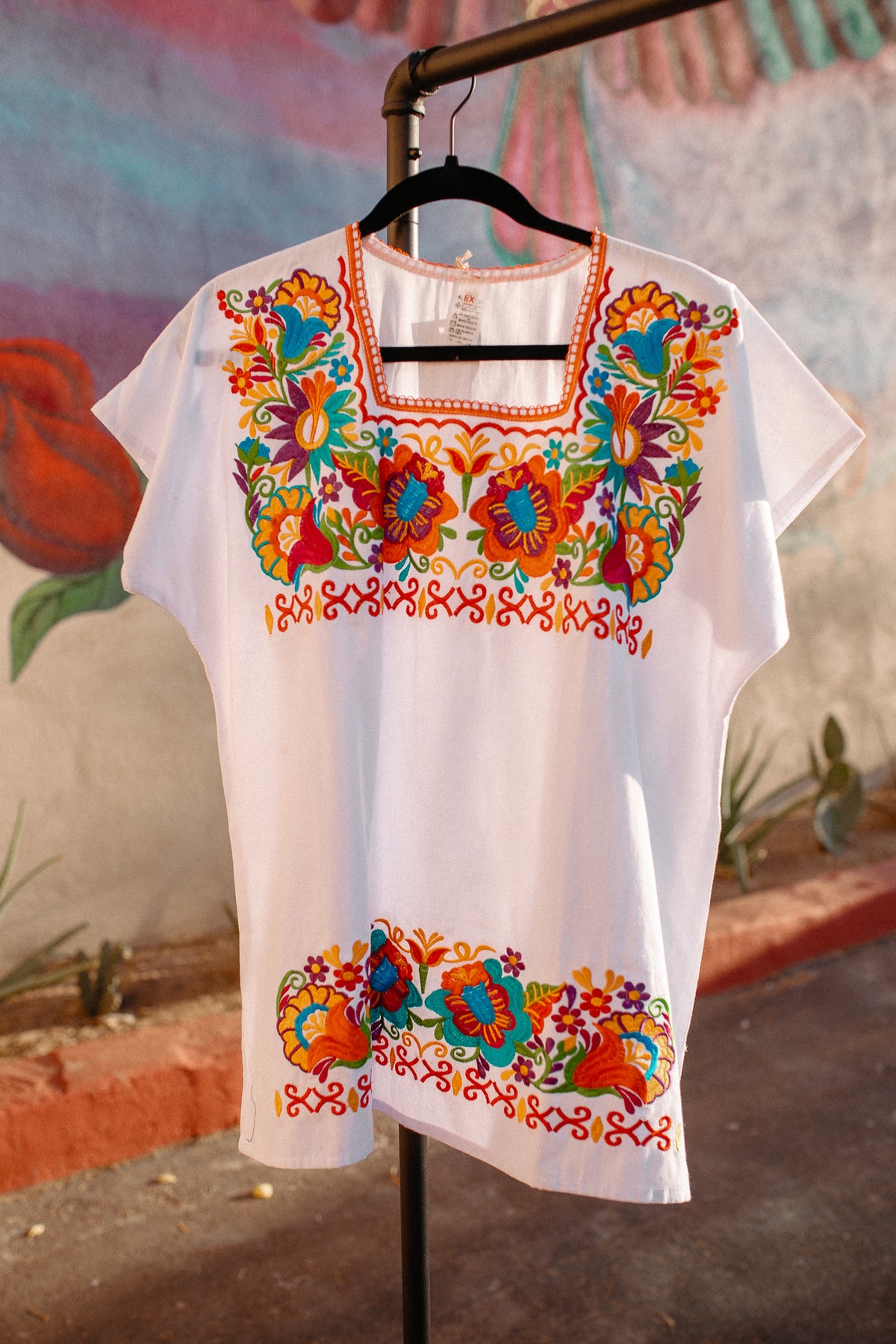 White Huipil Tenango - XL