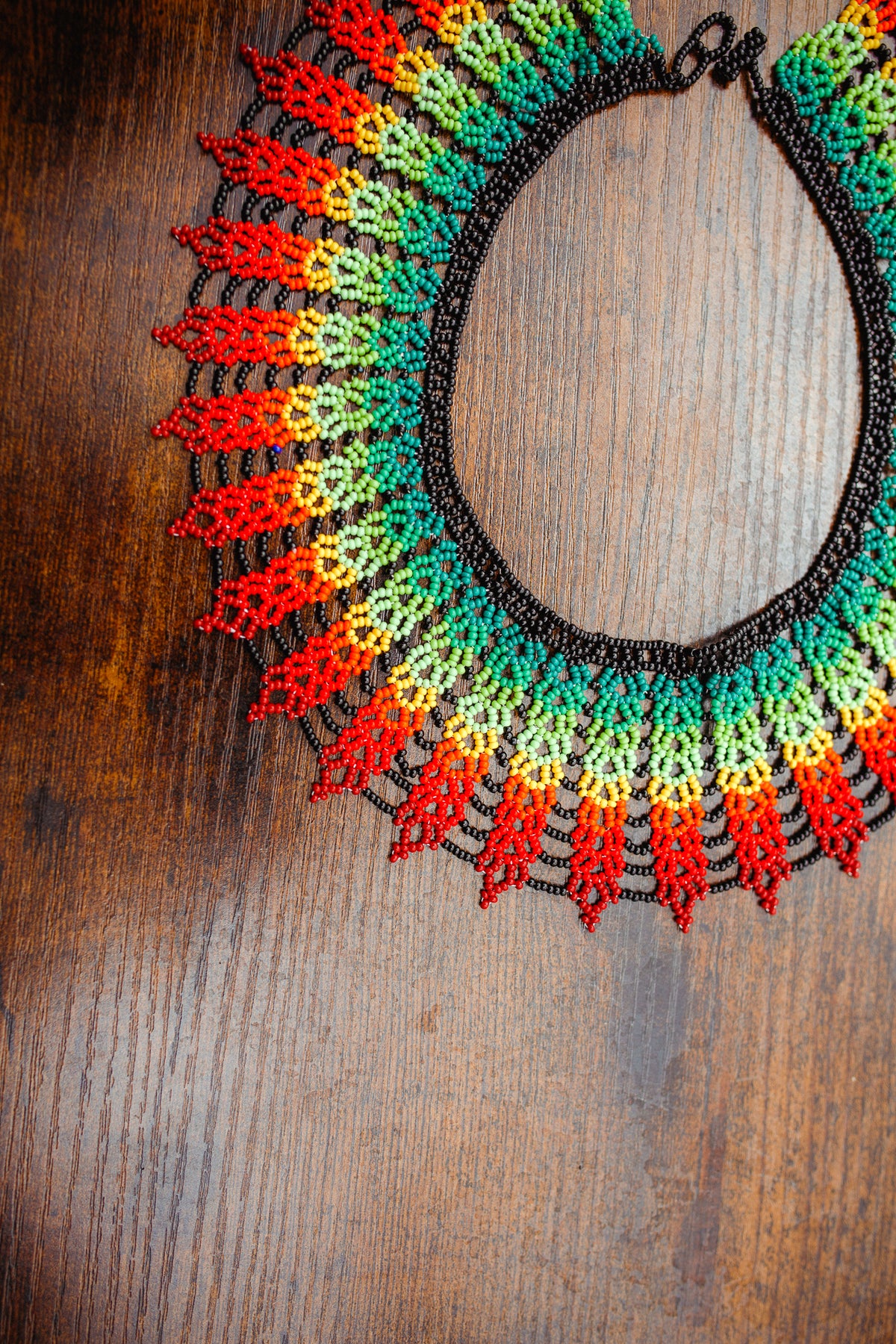 Multicolor Black Beaded Ecuadorian Necklace