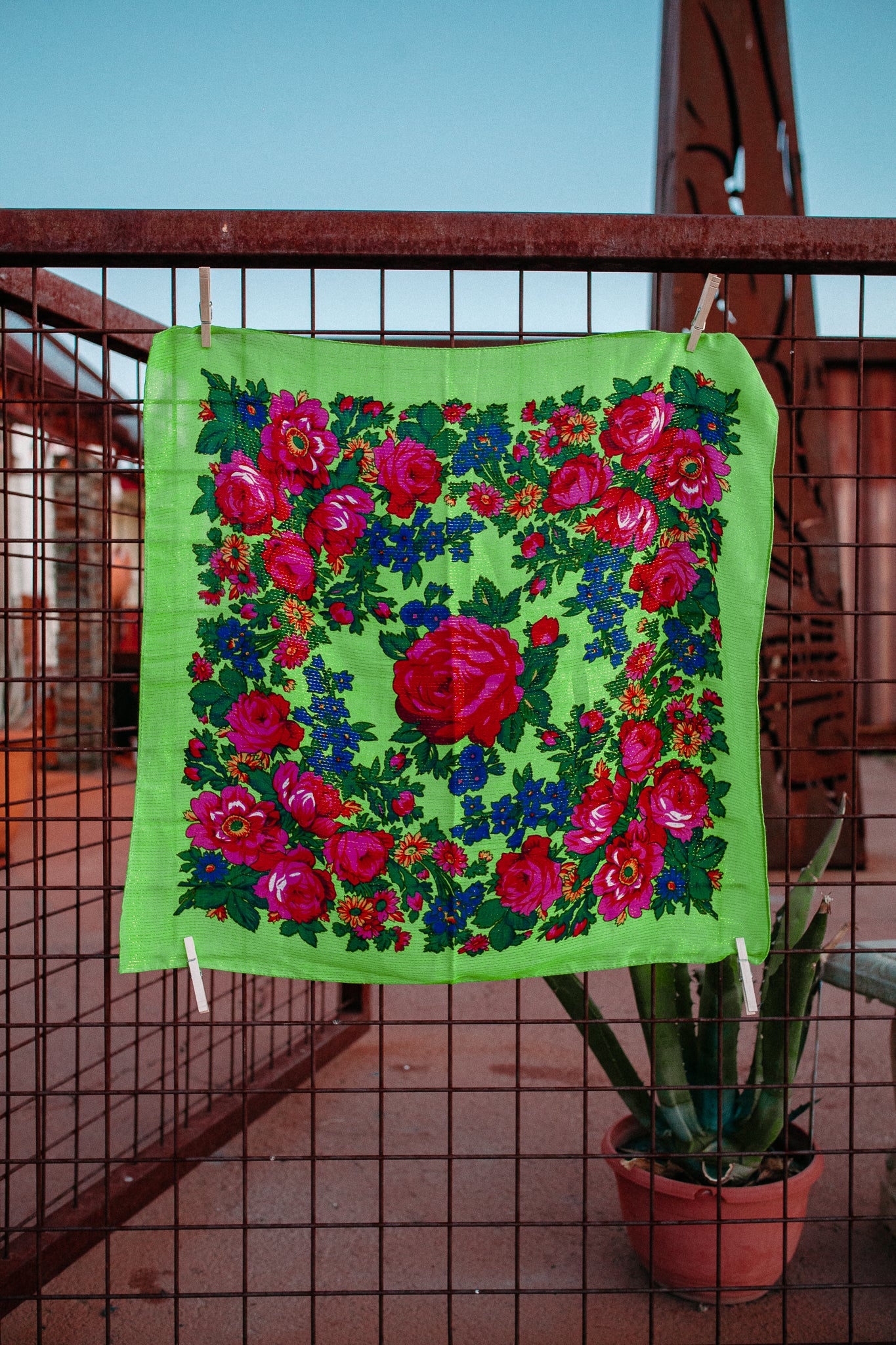 Glitter Floral Headscarf