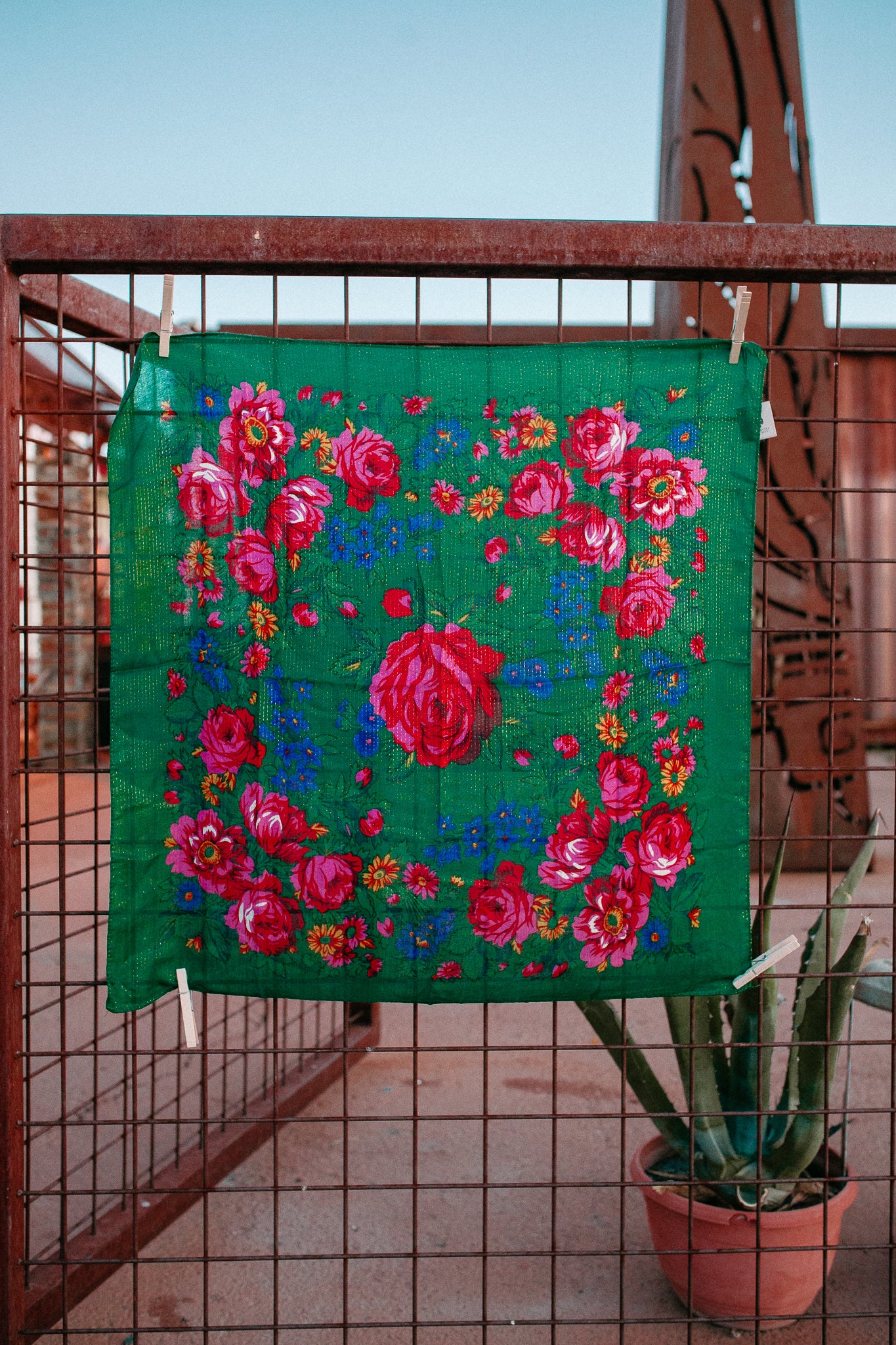 Glitter Floral Headscarf