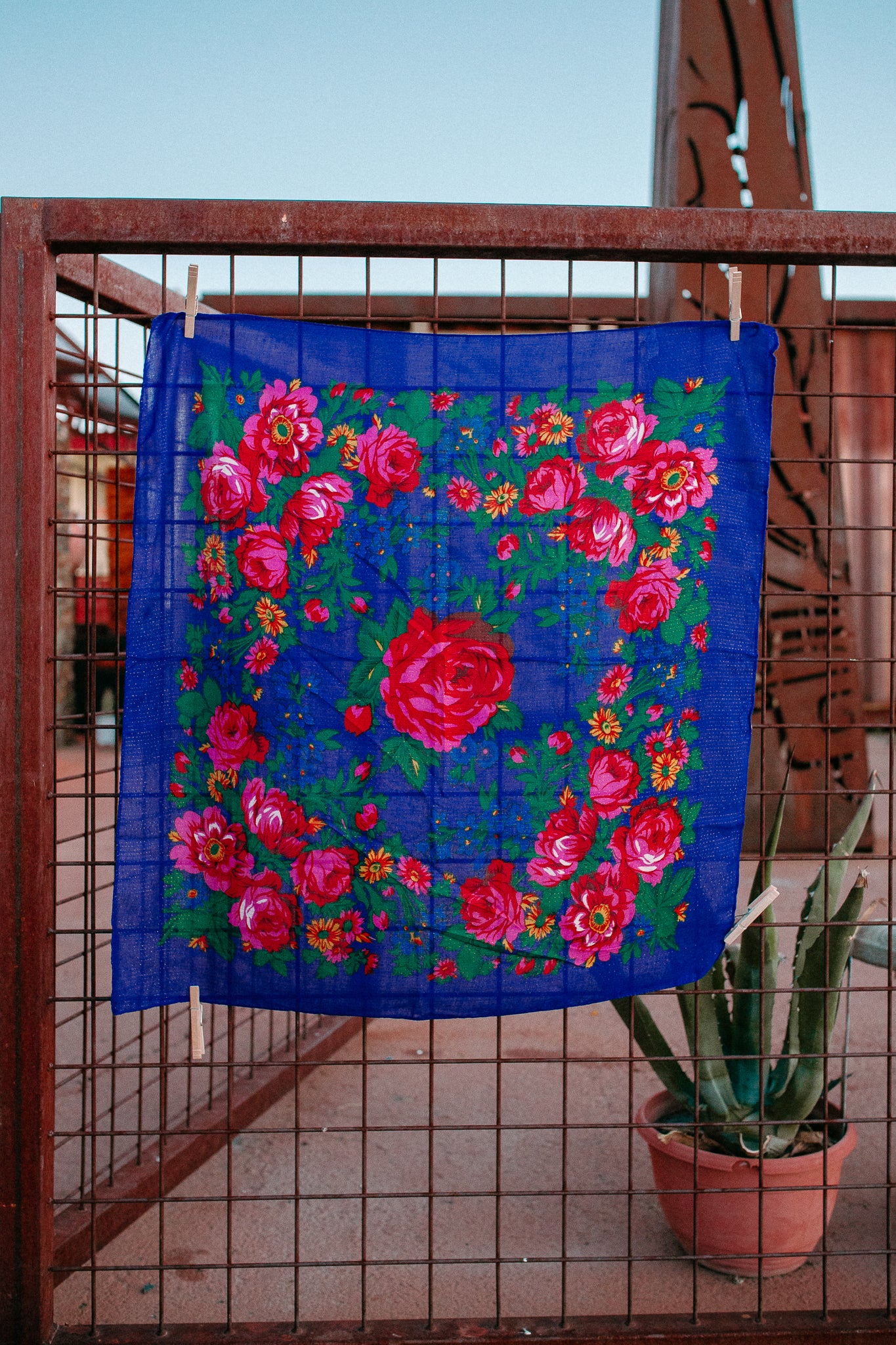 Glitter Floral Headscarf