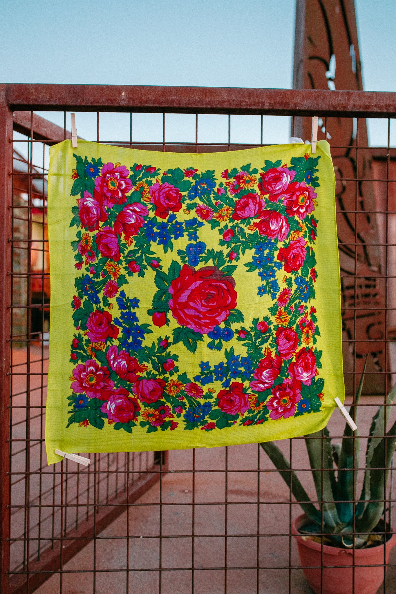 Glitter Floral Headscarf