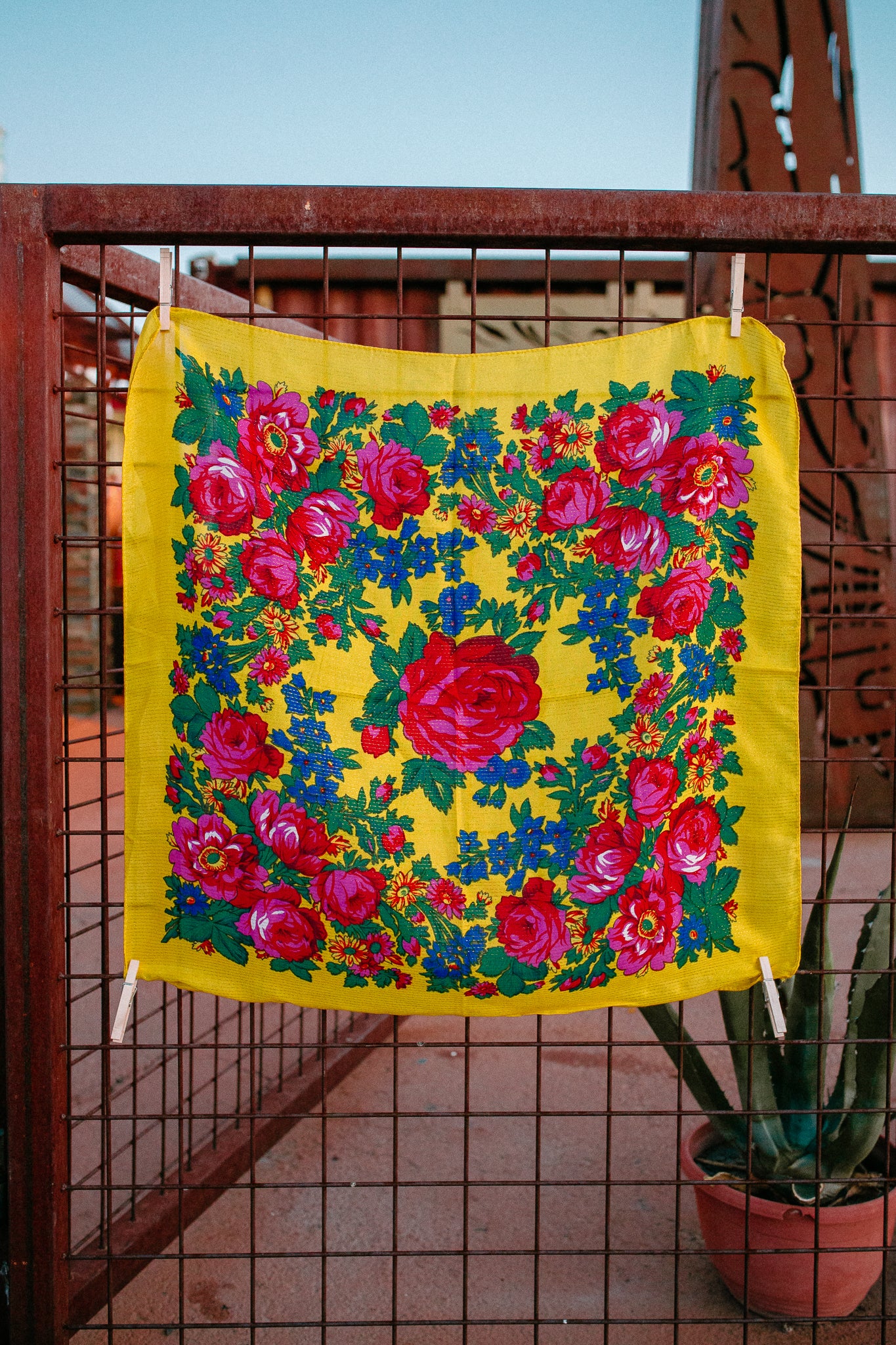 Glitter Floral Headscarf
