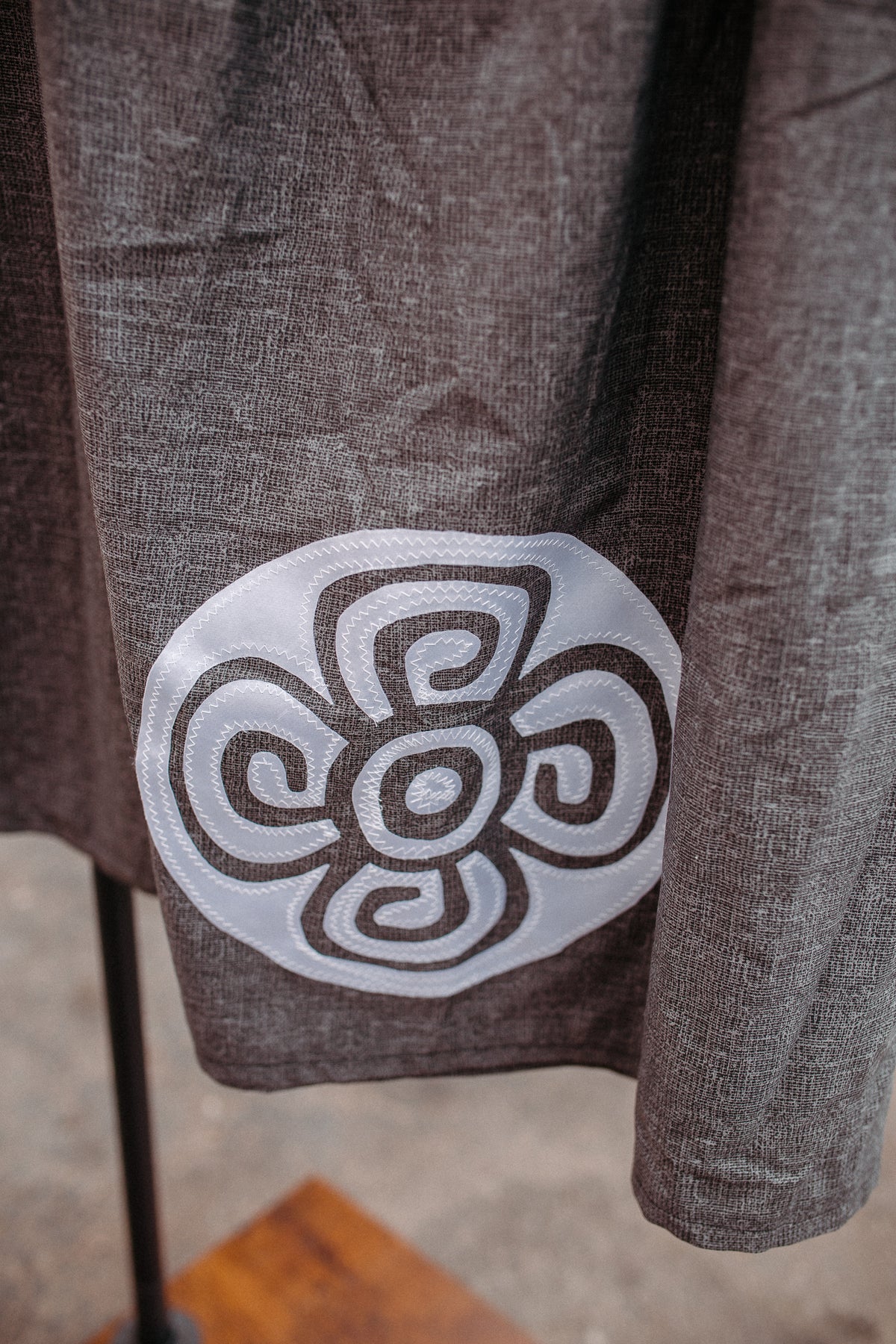 Tammy's O'odham Grey Flor 2XL Ribbon Skirt