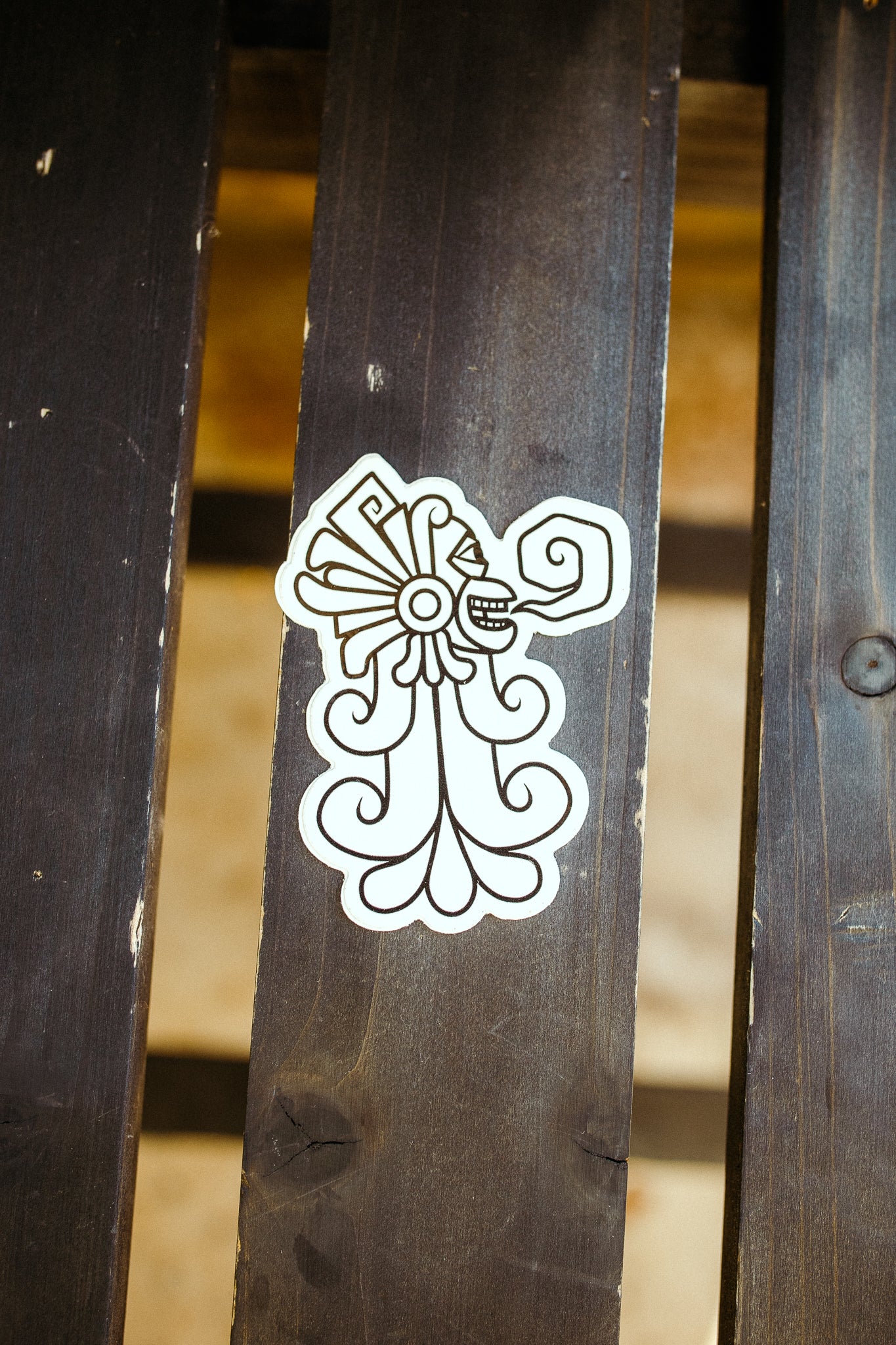 Monkey White Sticker