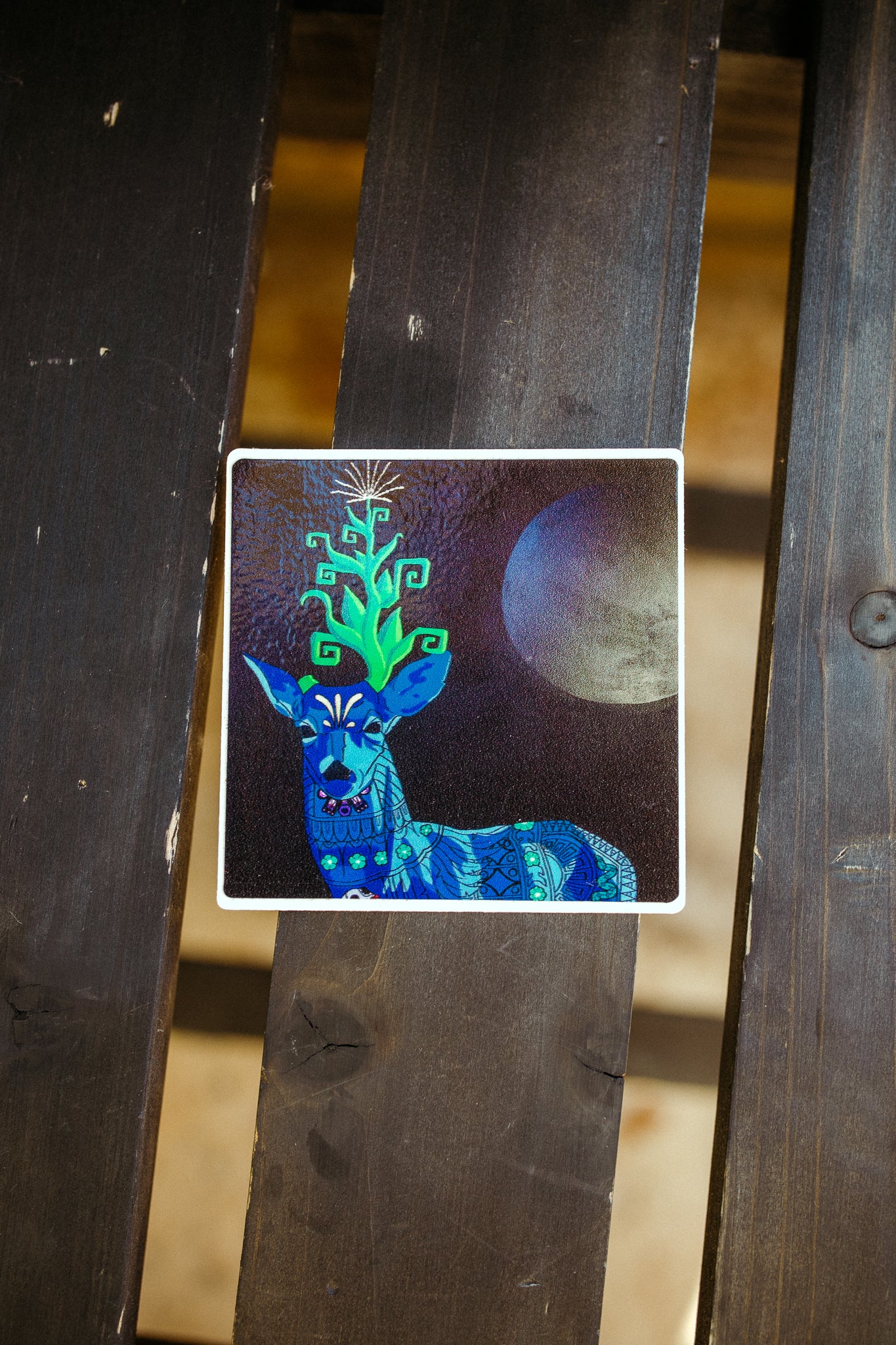 Blue Deer Sticker