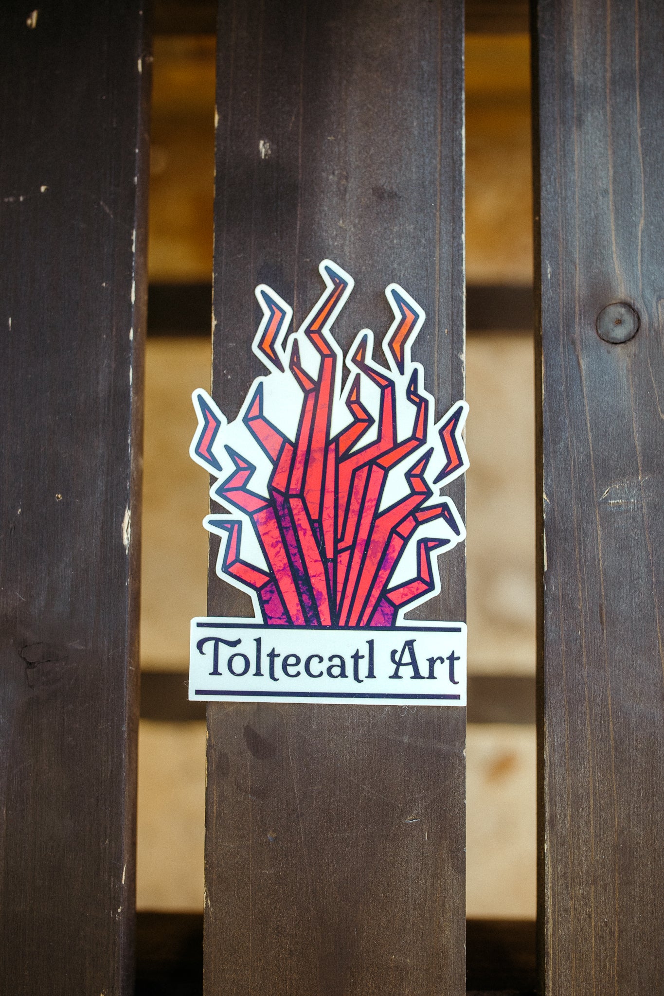 Toltecatl Art Flame Sticker
