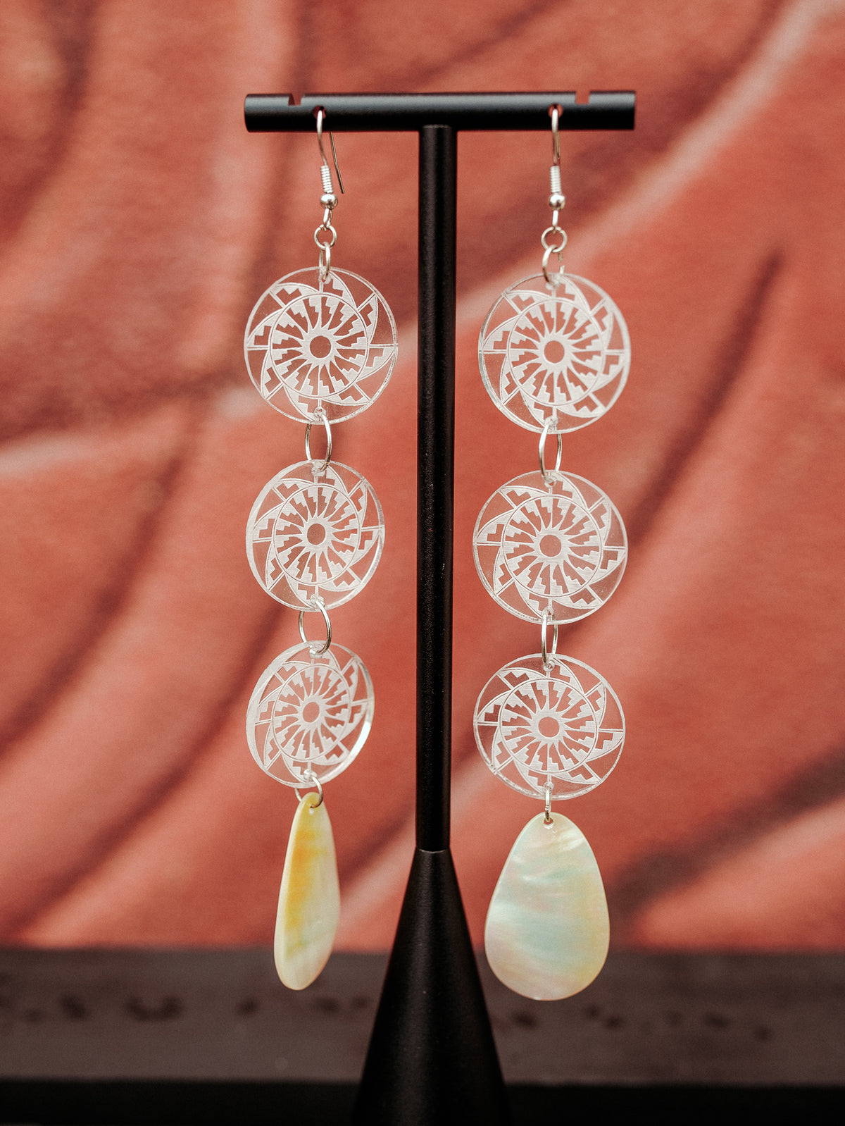 A Native Touch Clear Whirlwind Earrings