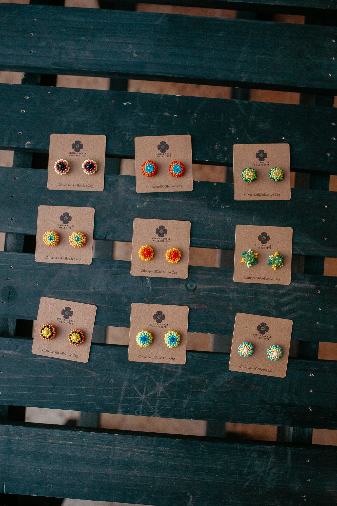 Beaded Studs - Earrings