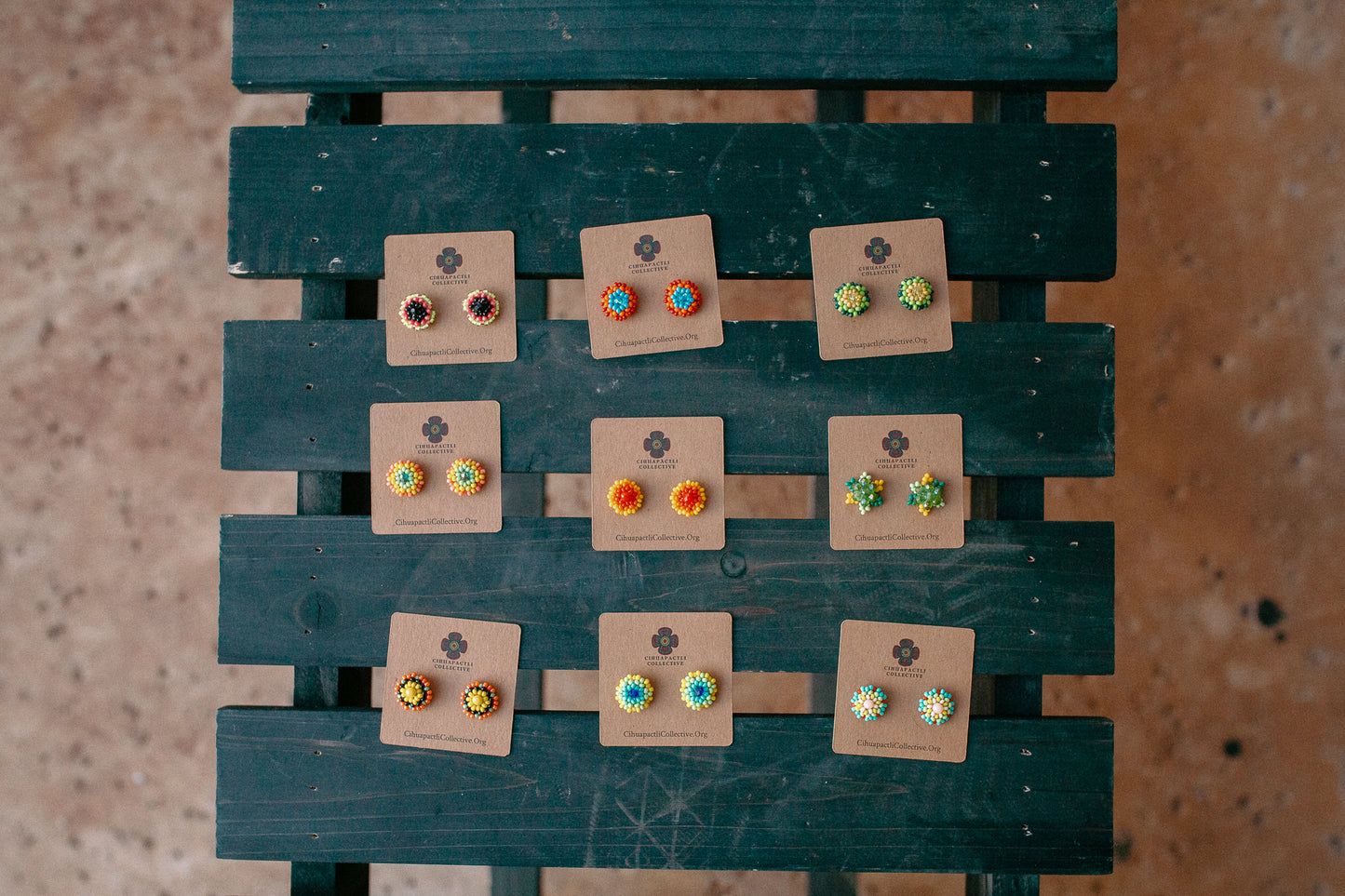 Beaded Studs - Earrings