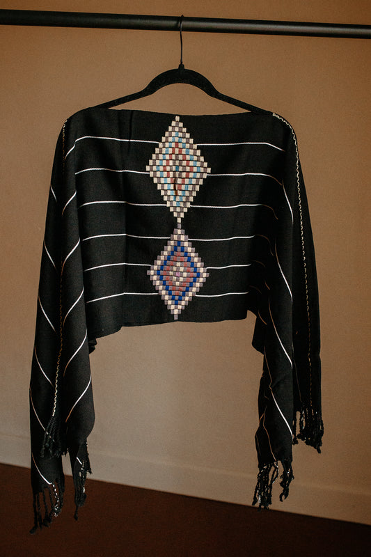 Black Chiapas Poncho