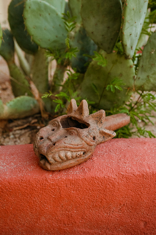 Large Quetzalcoatl Ceramic Copalero aka Popoxcomitl
