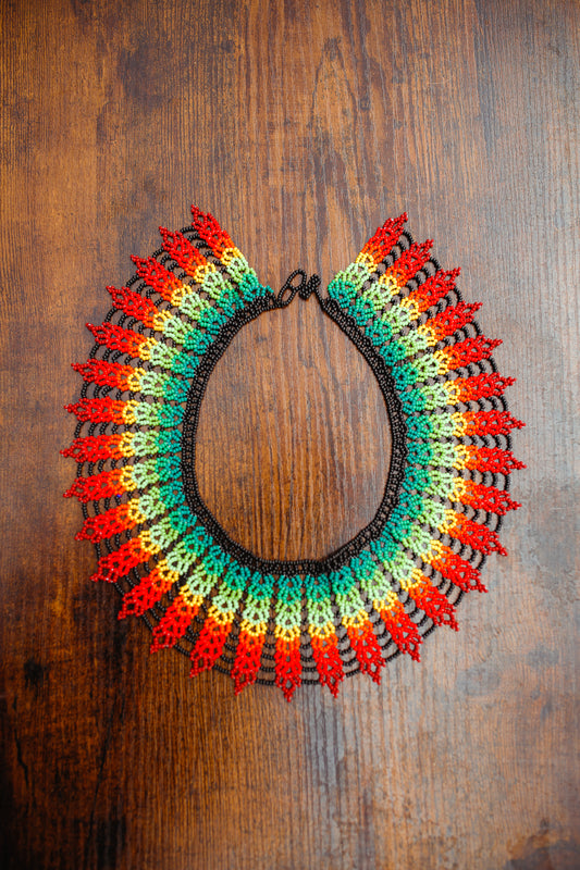 Multicolor Black Beaded Ecuadorian Necklace
