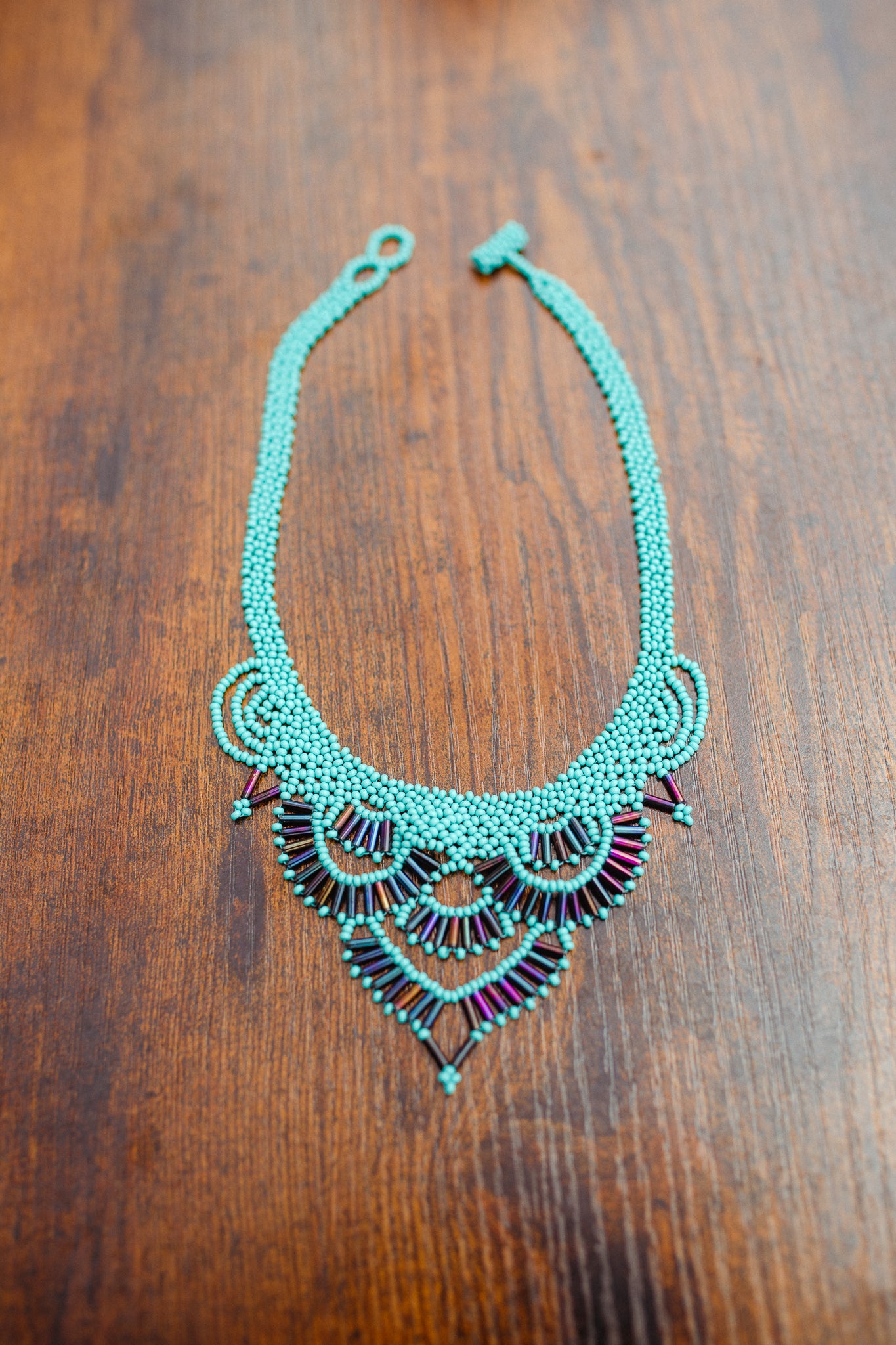 Ecuadorian Turquoise Beaded Necklace