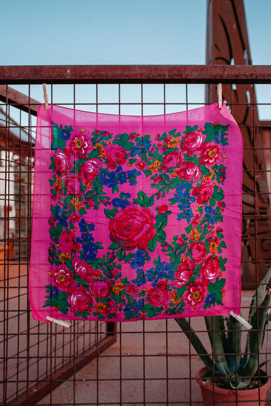 Glitter Floral Headscarf