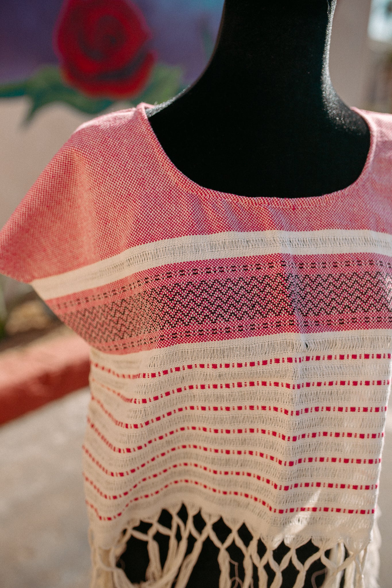 Cropped Woven Huipil