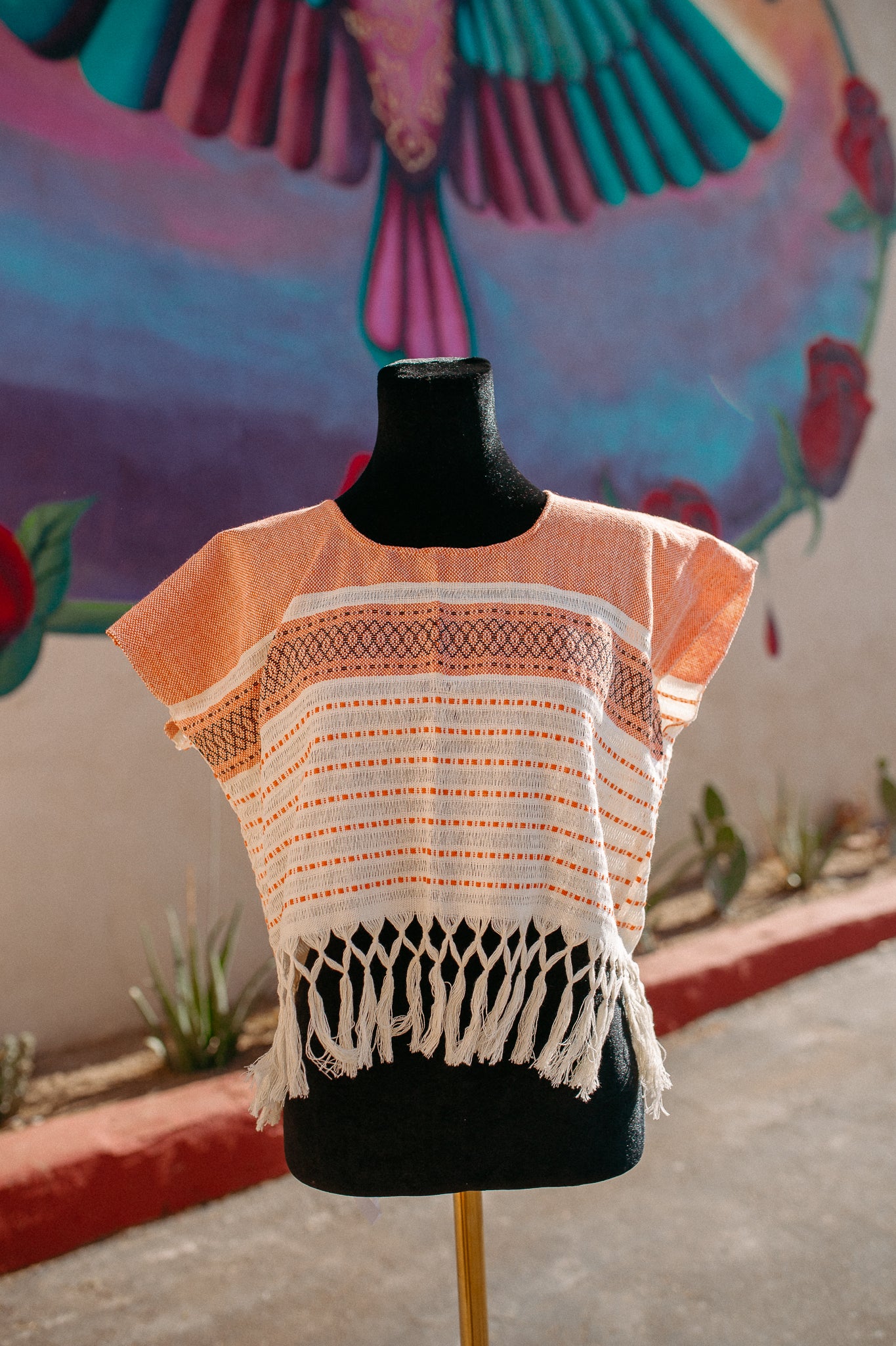 Cropped Woven Huipil