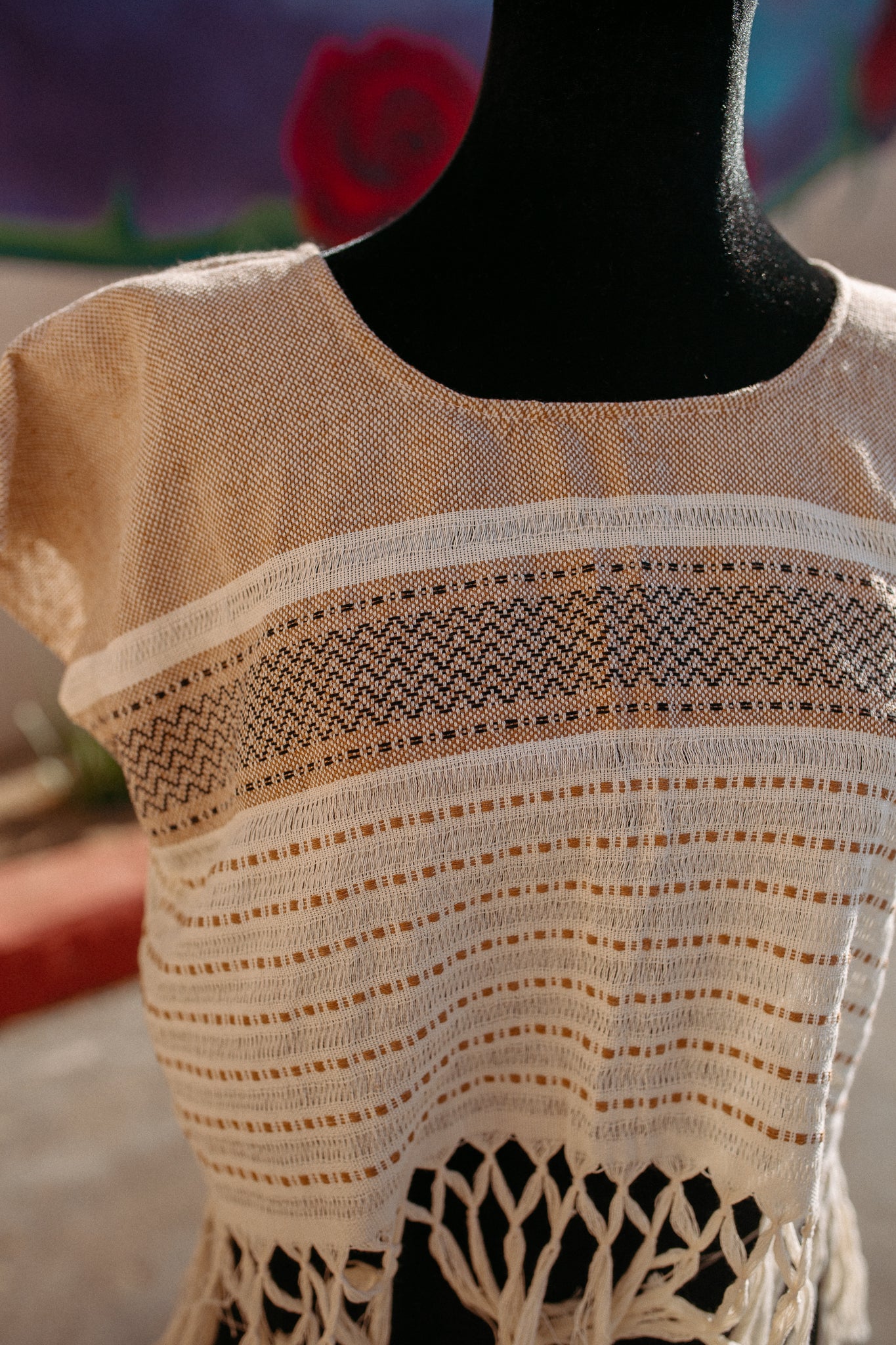 Cropped Woven Huipil