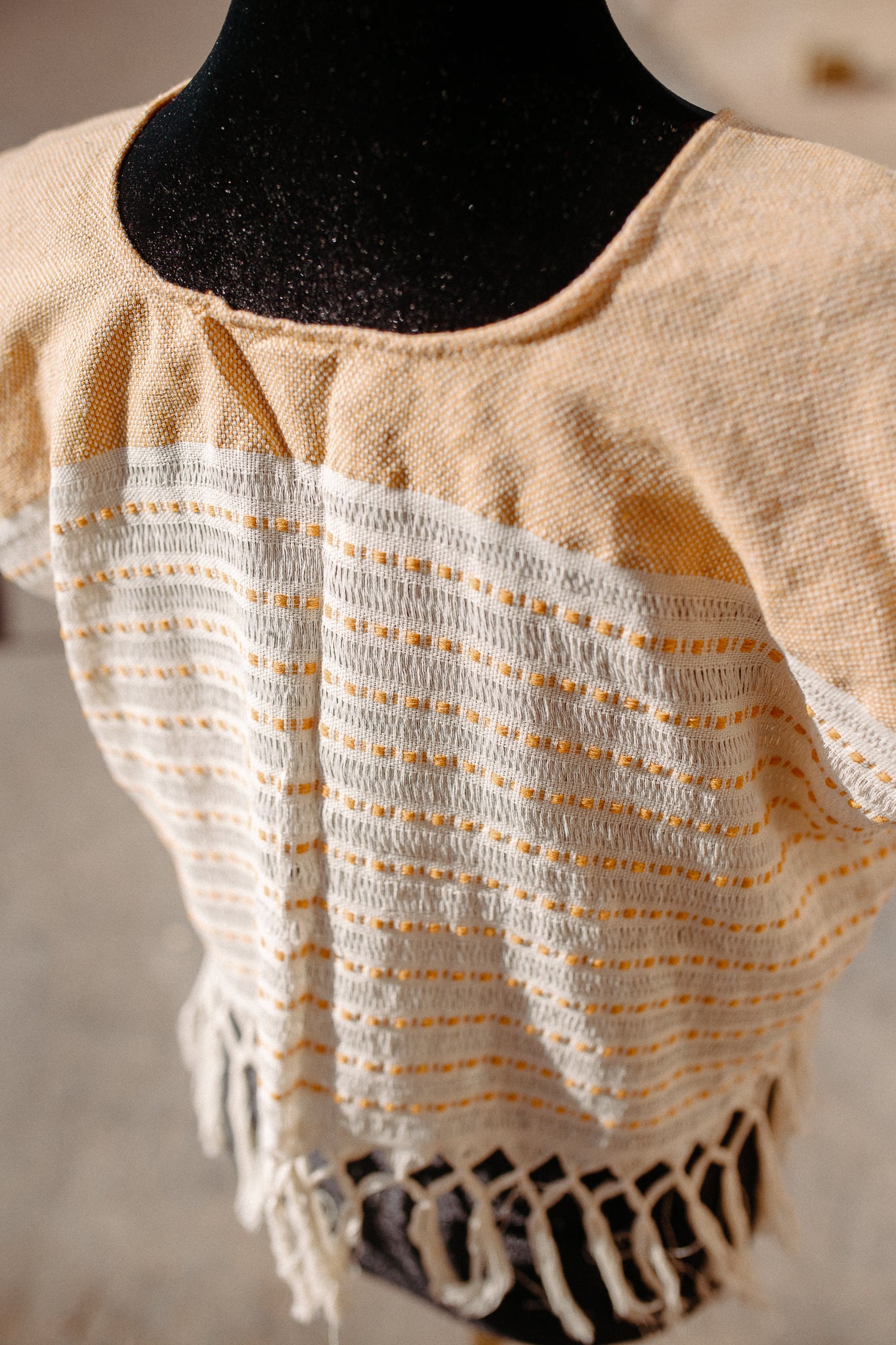 Cropped Woven Huipil