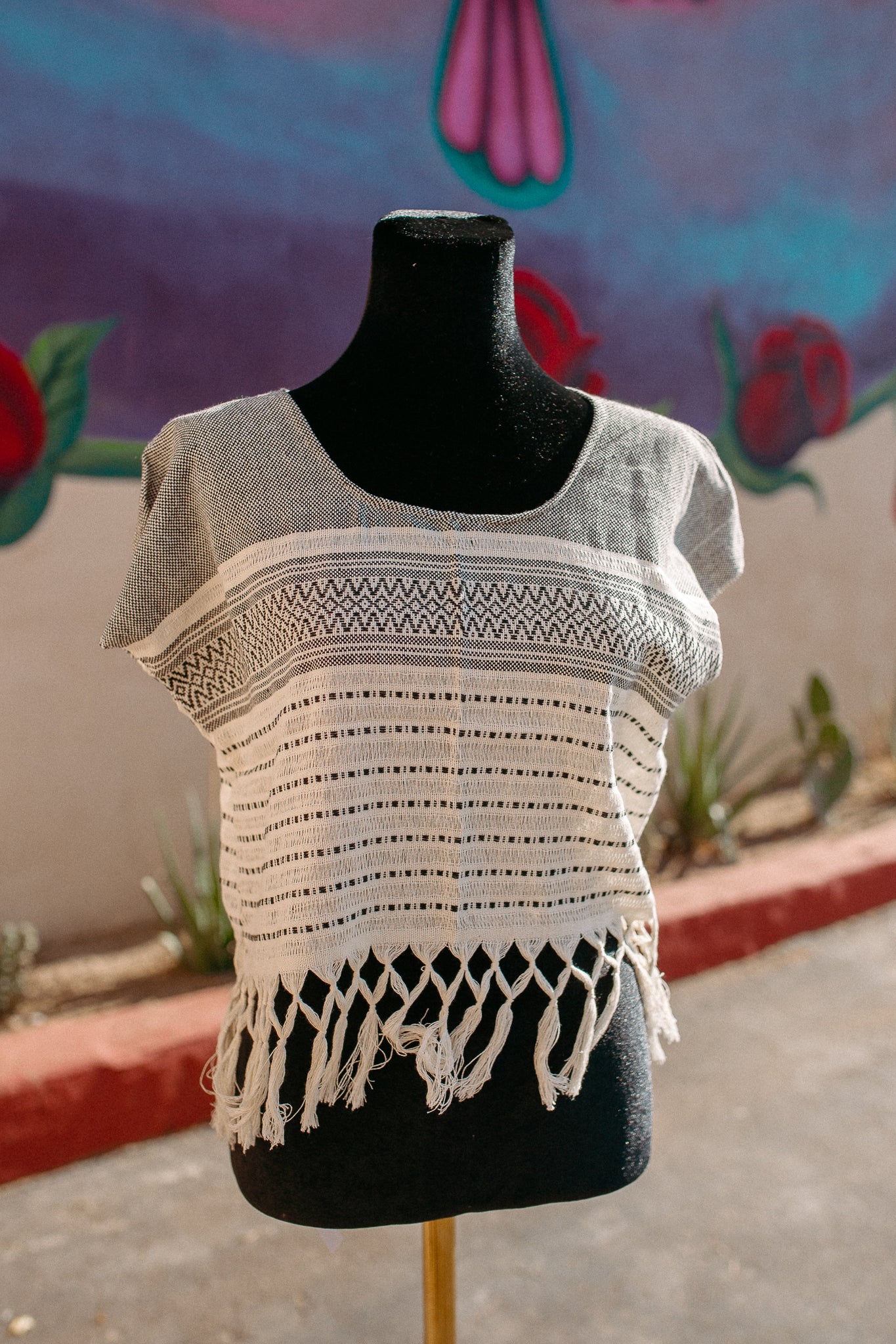 Cropped Woven Huipil
