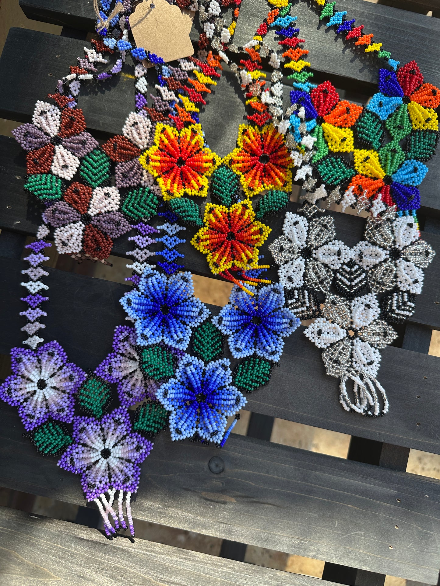 Flower Trio Beaded Necklace