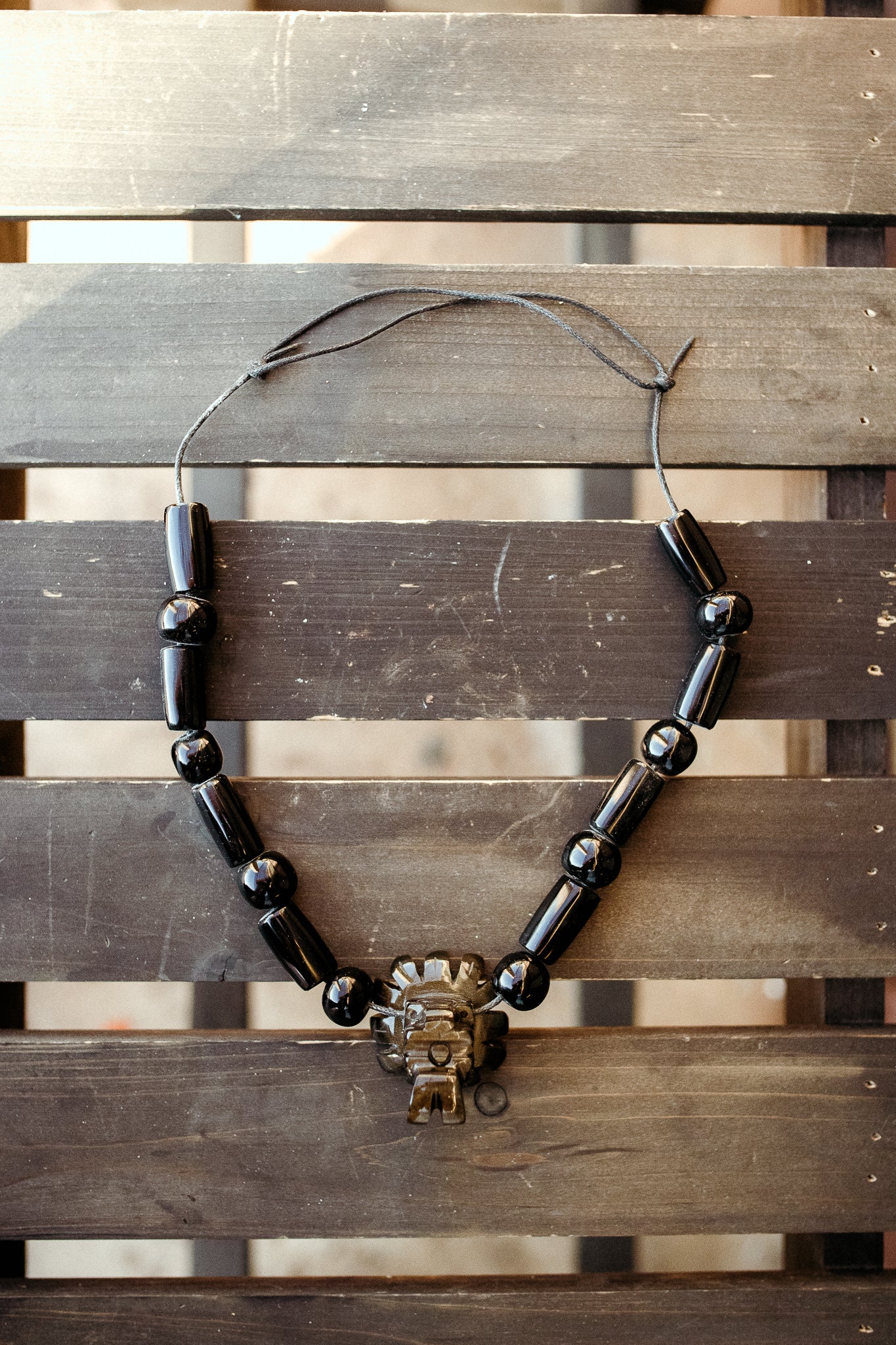 Quetzalcoatl Obsidian Necklace