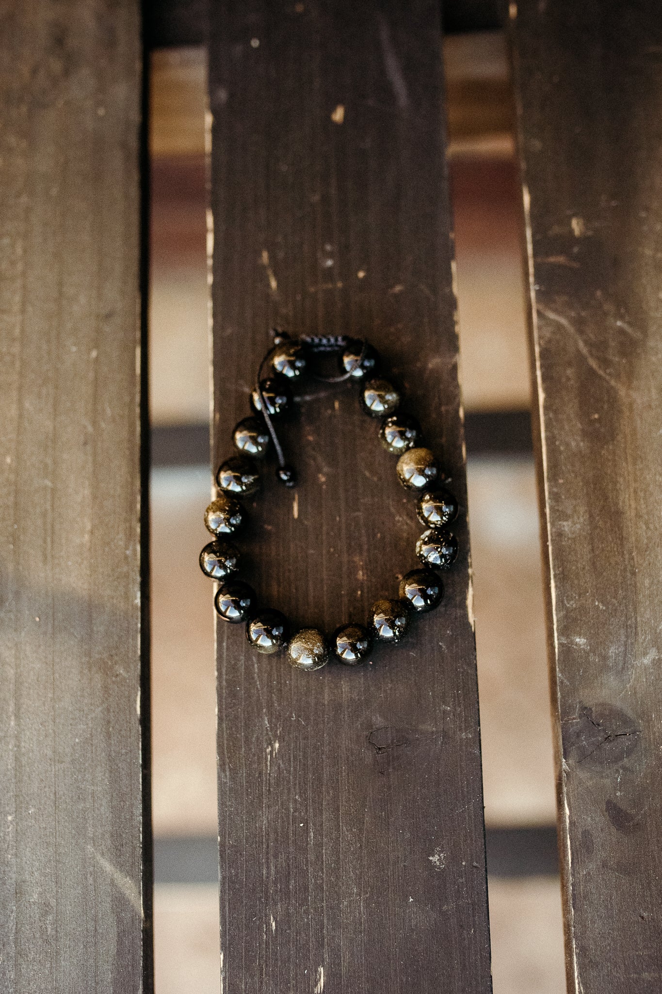 Obsidian Bead Bracelet