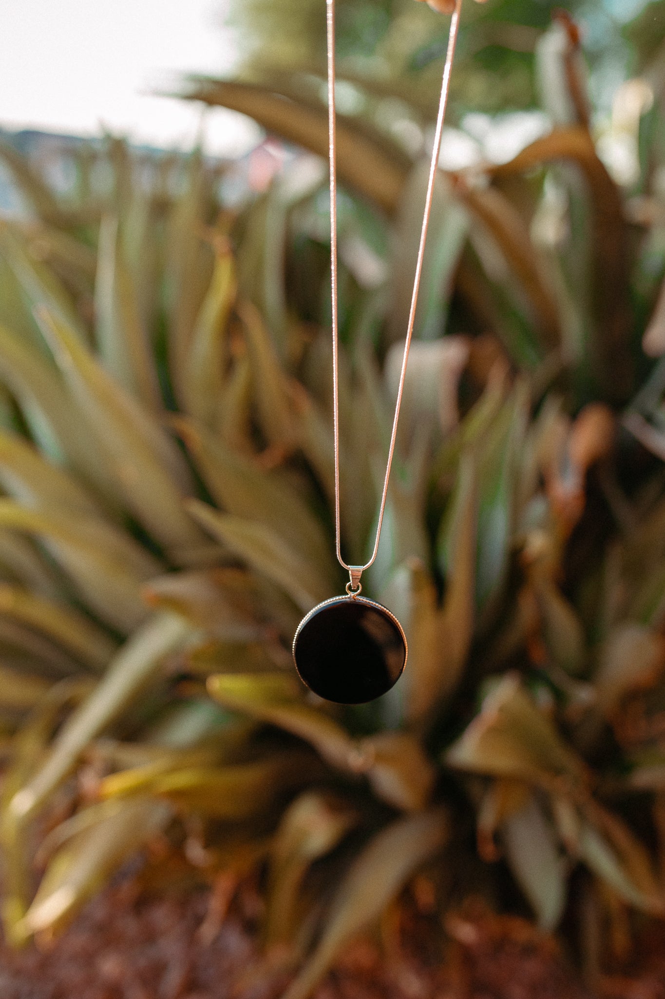 Obsidian Mirror Necklace