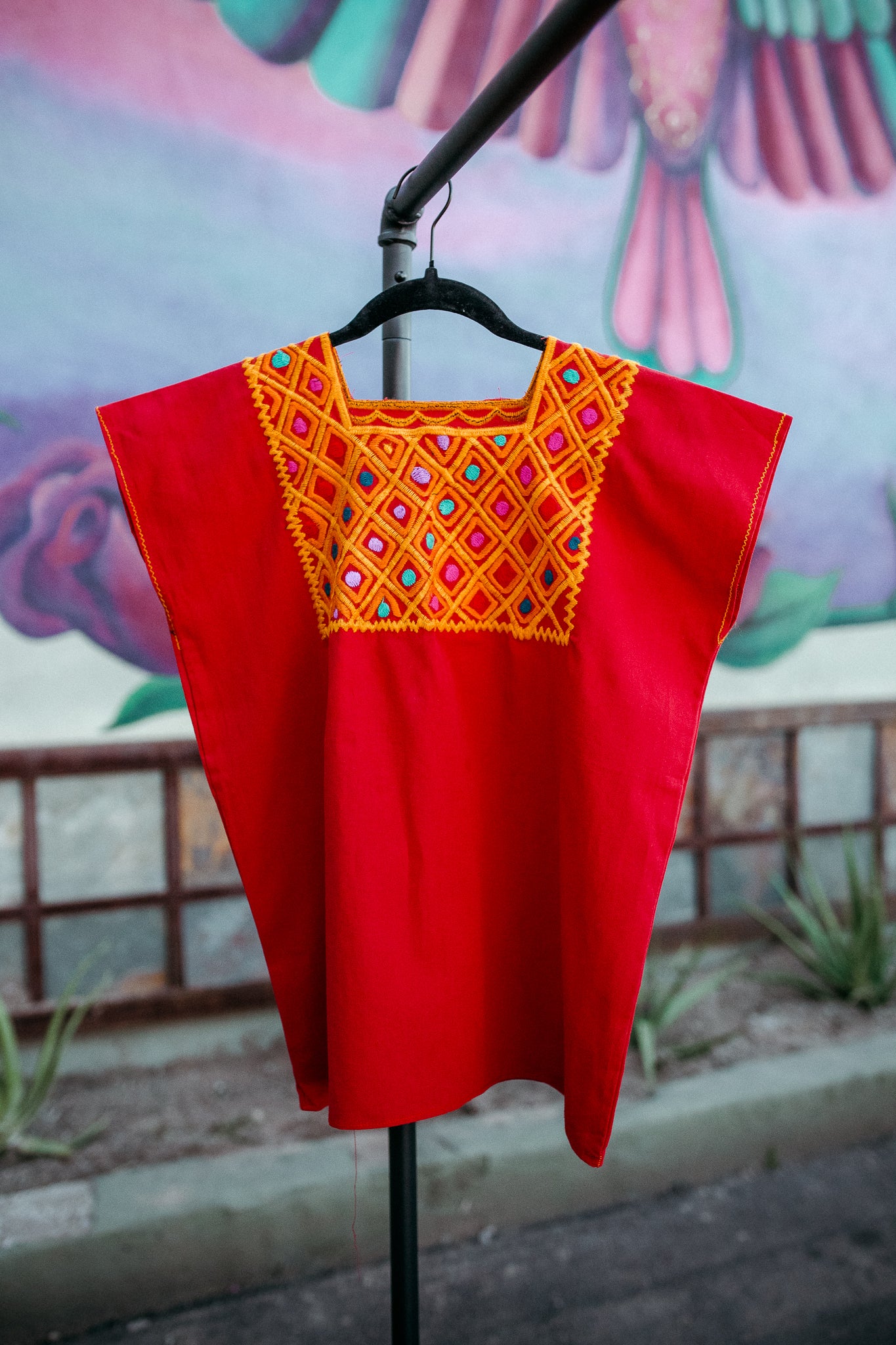 Red Cotton Huipil