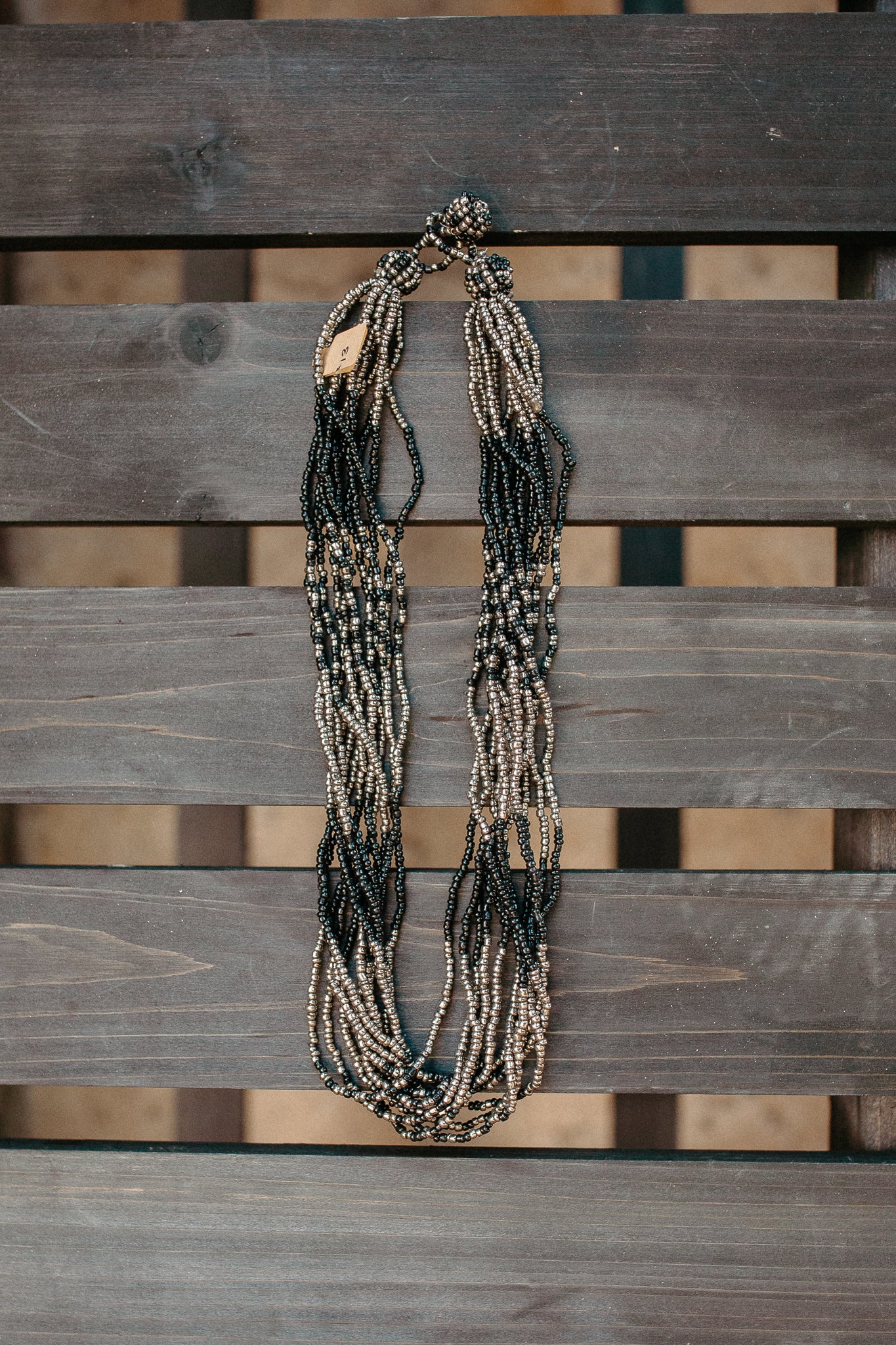 Metallic Micro Beaded Necklace