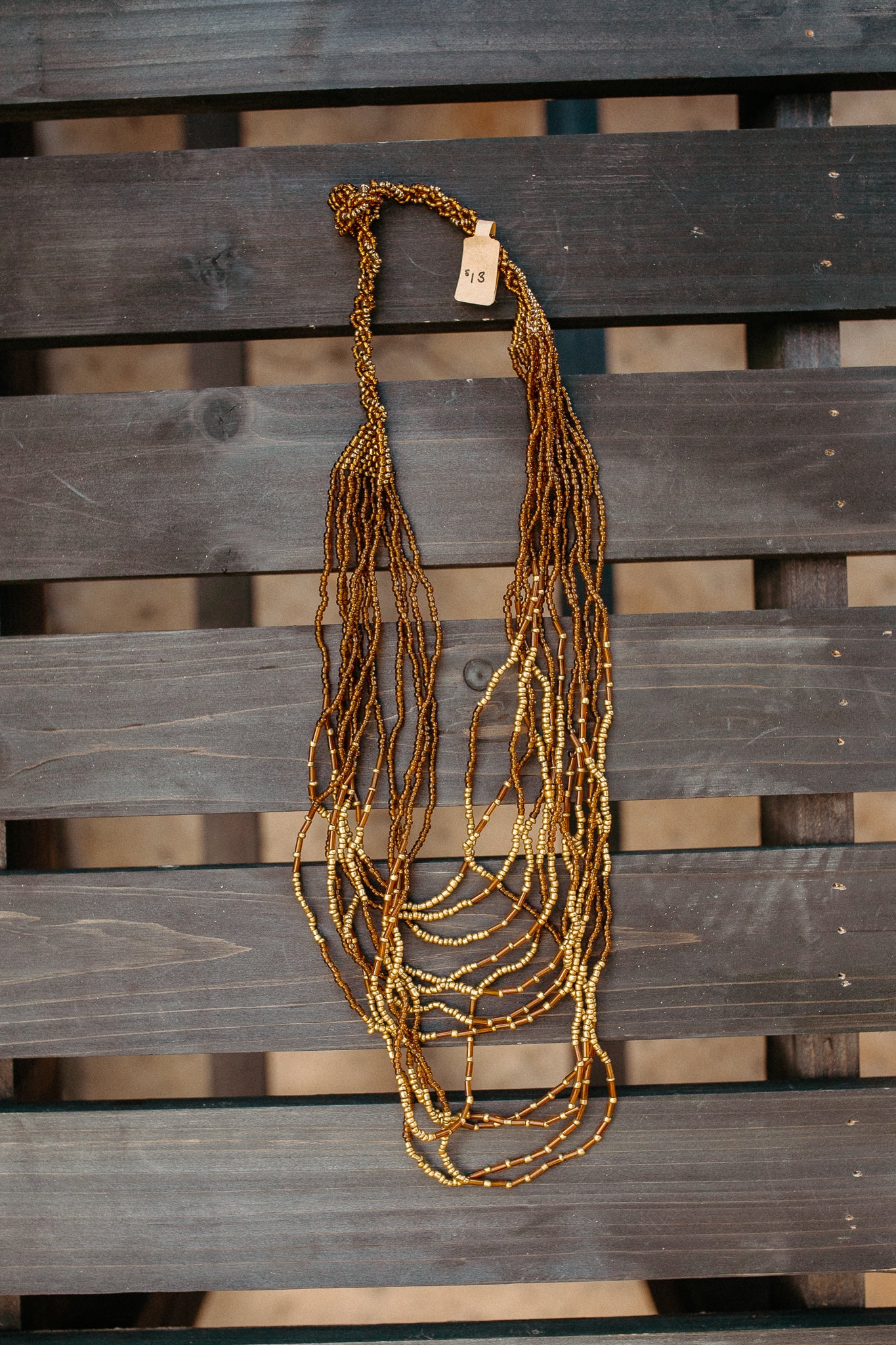 Metallic Micro Beaded Necklace