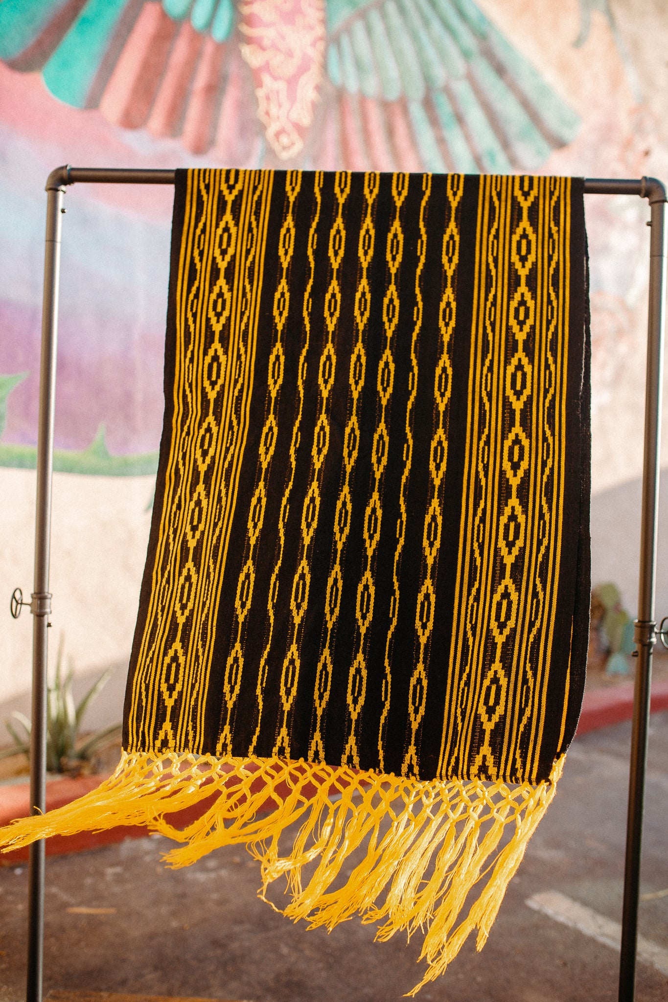 Rebozo de Ecuador Fringe Yellow/Black
