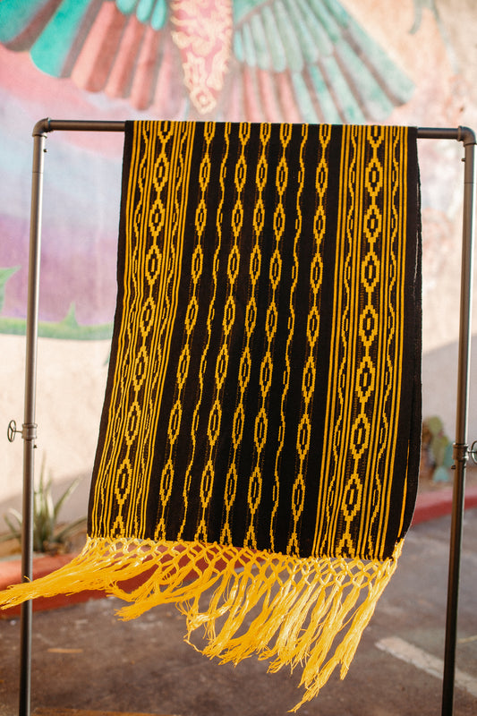 Rebozo de Ecuador Fringe Yellow/Black