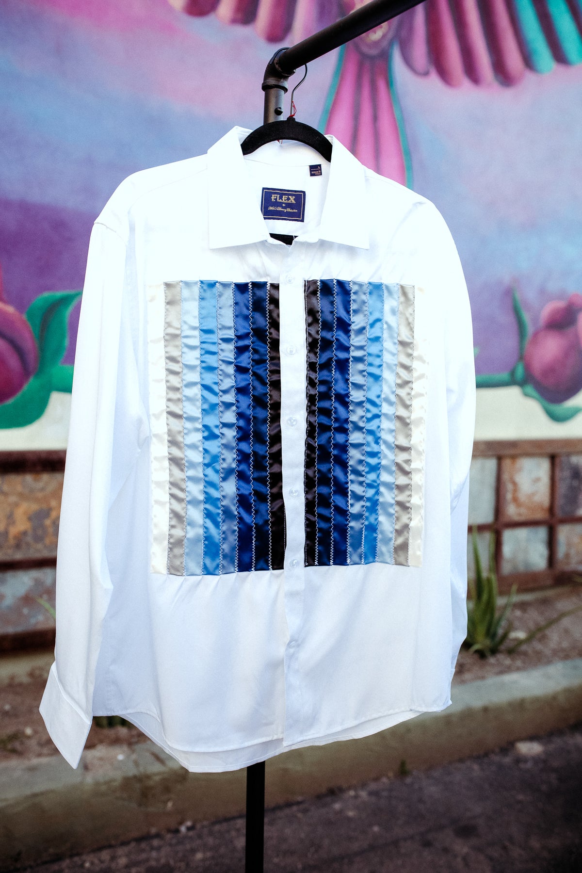 Ribbon Long Sleeve Button Up Shirt