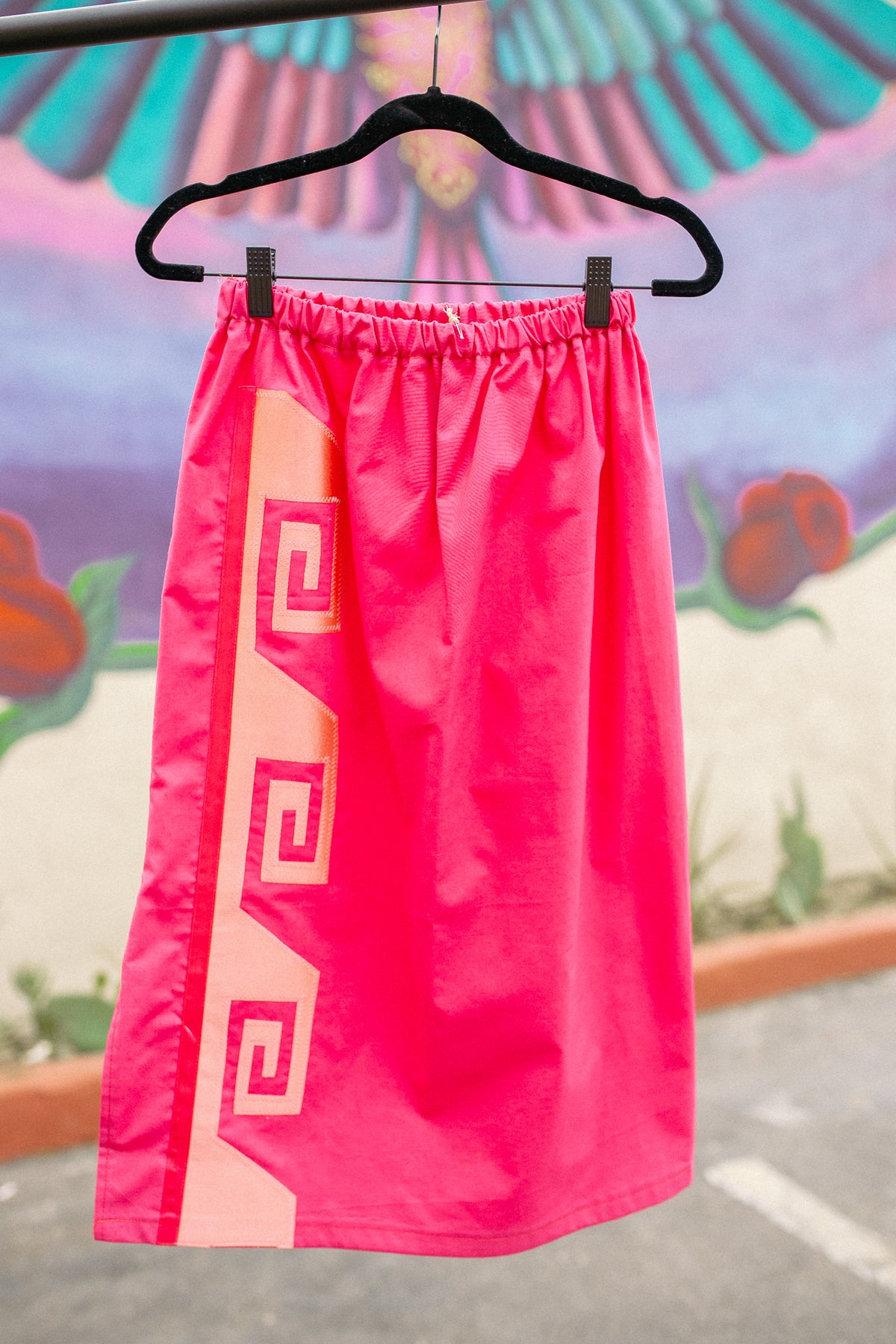 Tammy's O'odham Pink Design M Ribbon Skirt