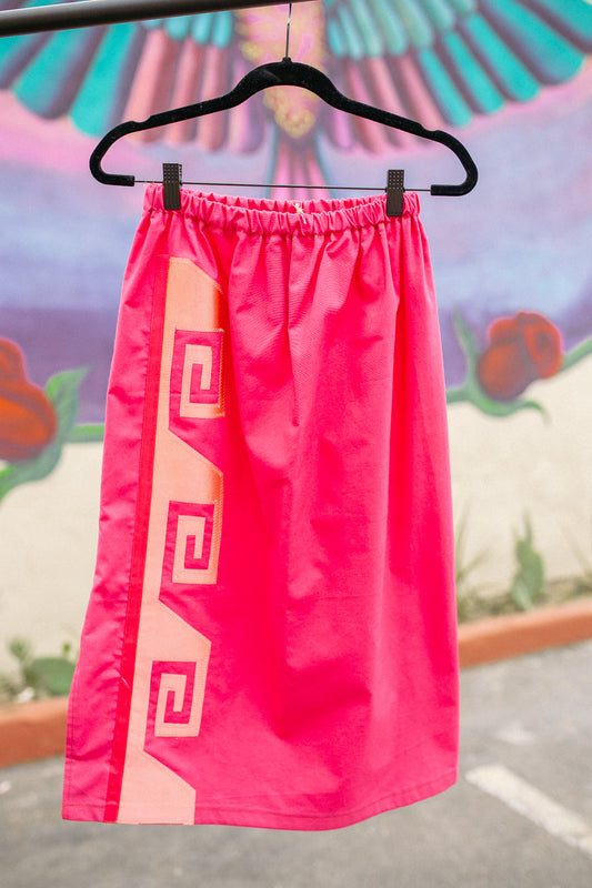 Tammy's O'odham Pink Design M Ribbon Skirt