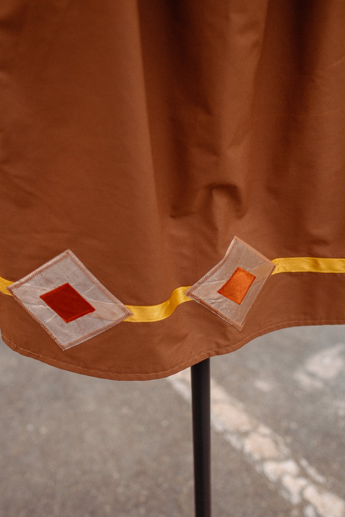 Tammy's O'odham Brown Diamond S Ribbon Skirt