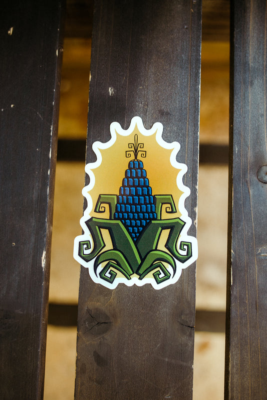 Holographic Blue Corn Sticker