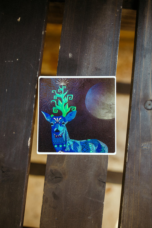 Blue Deer Sticker