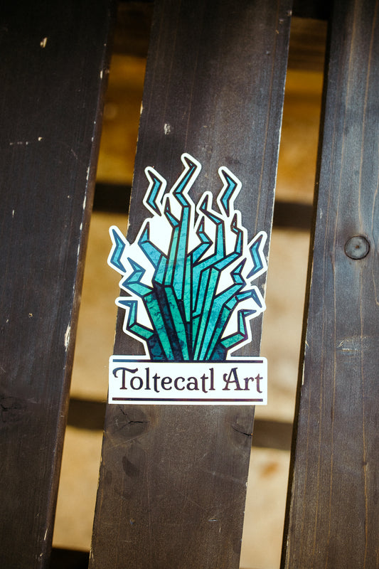 Toltecatl Art Flame Sticker