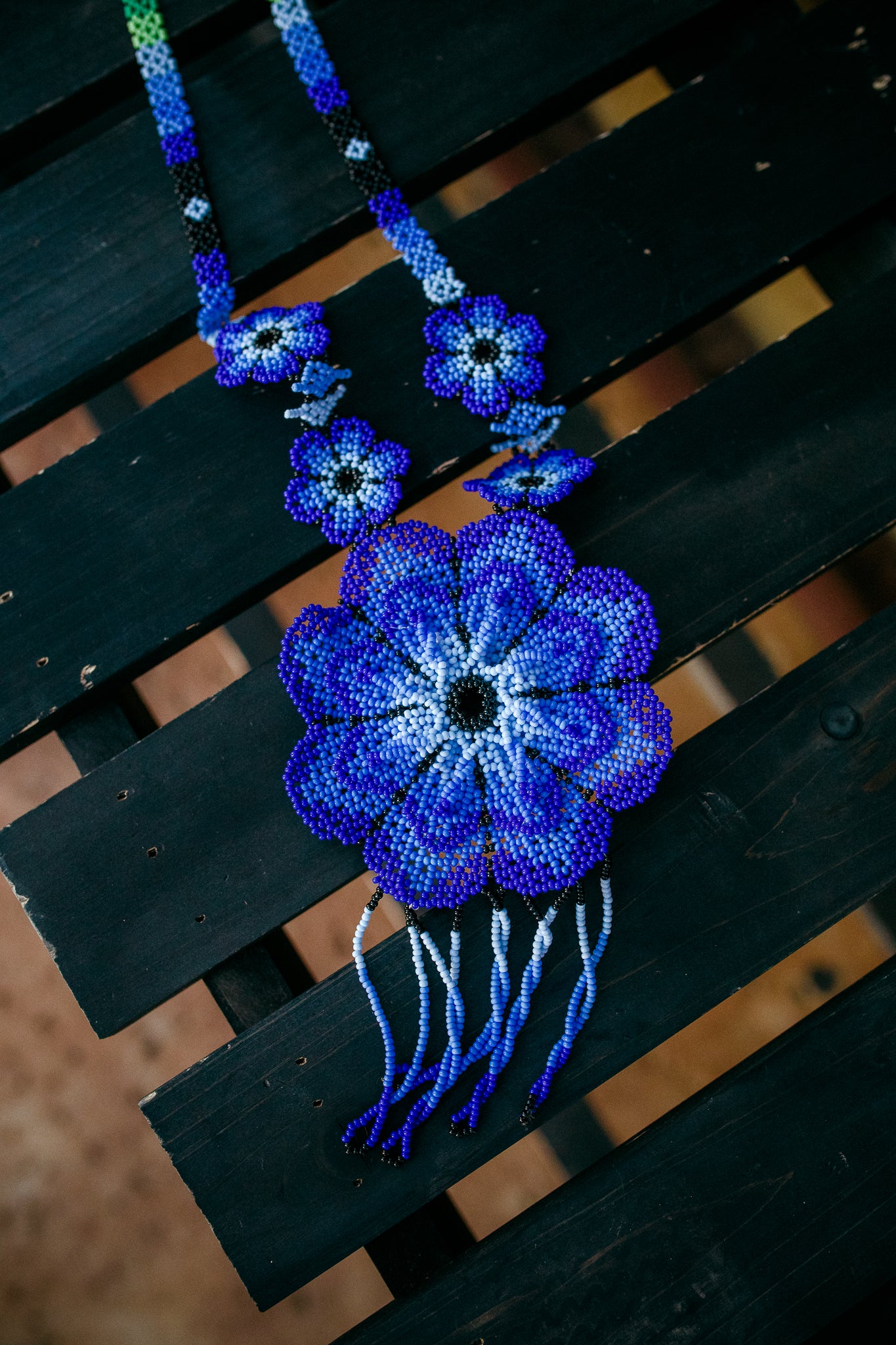 XL Flower Beaded Necklace