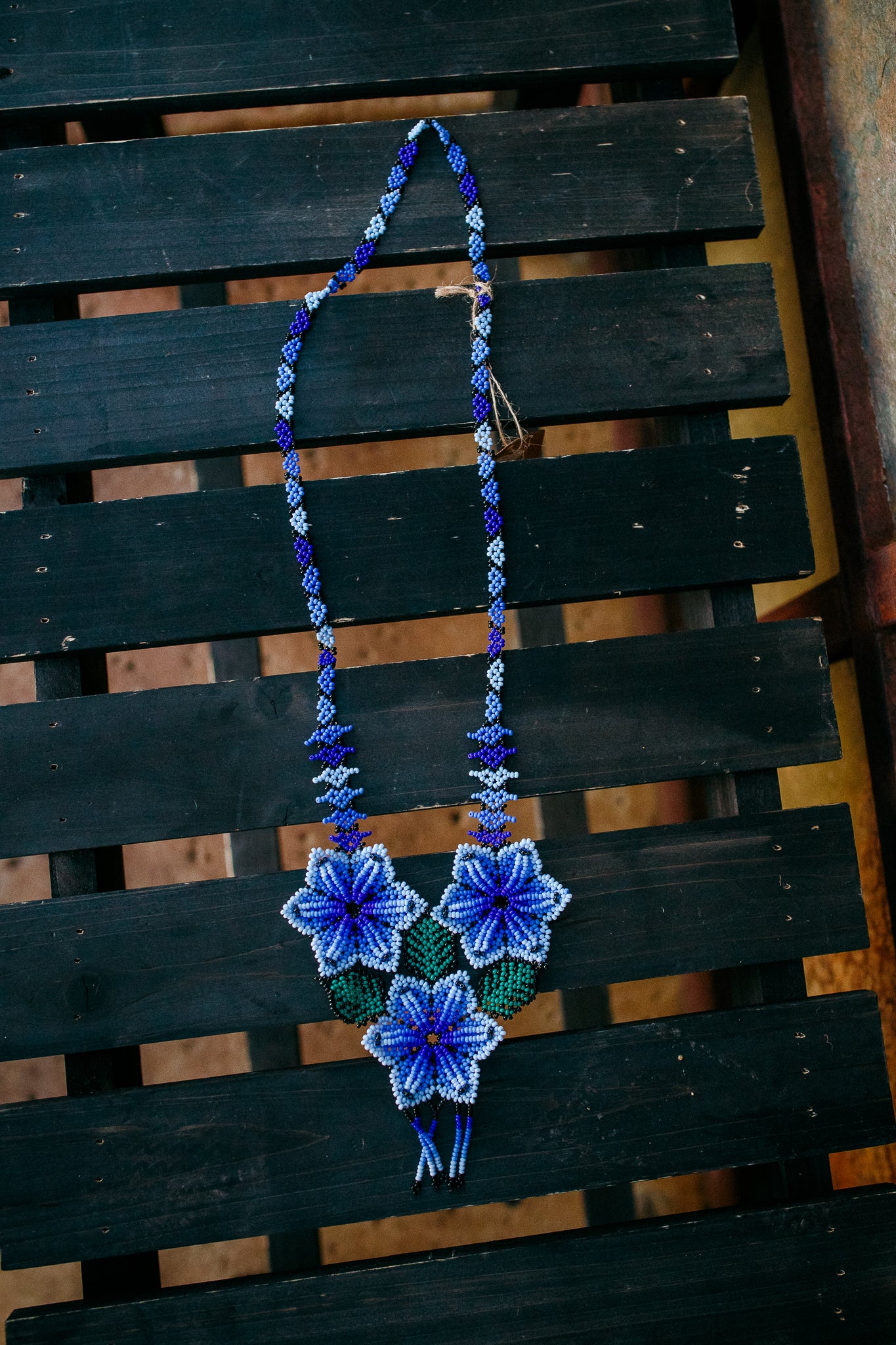 Flower Trio Beaded Necklace