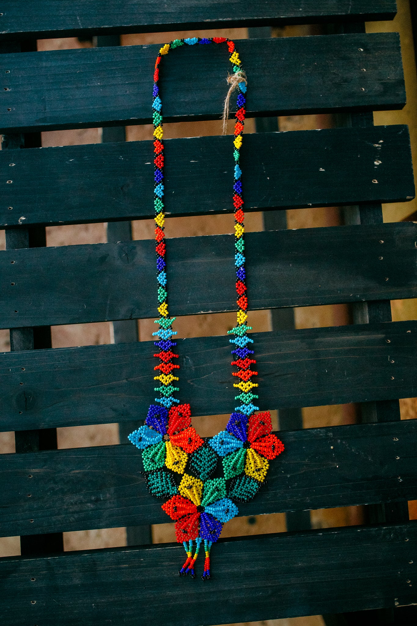 Flower Trio Beaded Necklace